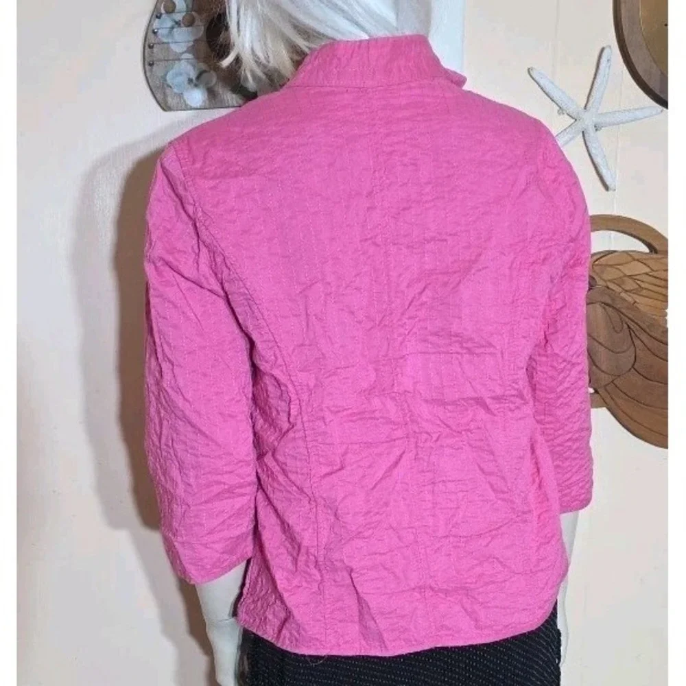 Quilted Reversible Kimono Jacket Women Pink Boho Embroidered‎ See Measurements